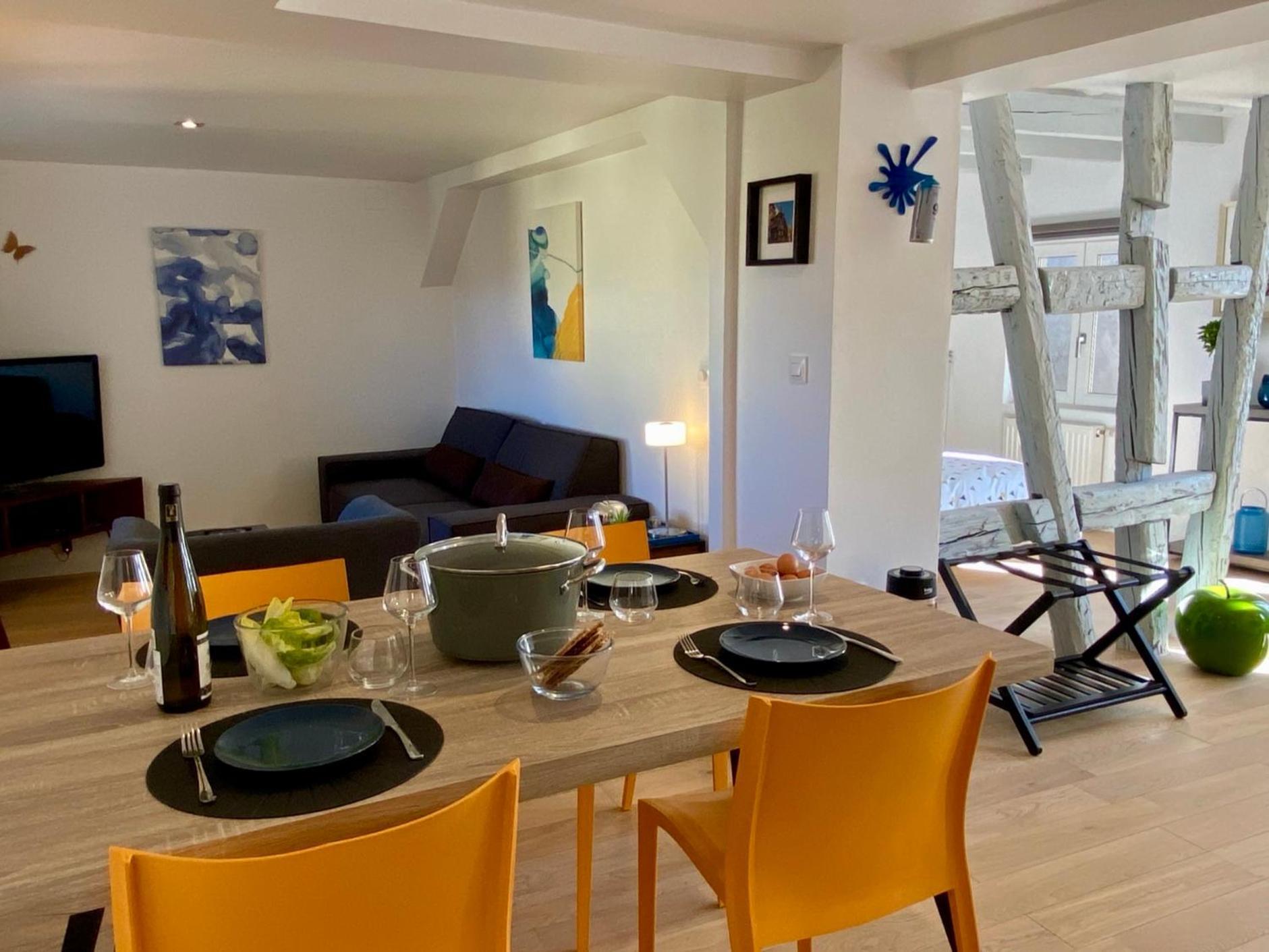 Duplex Le 12 - Appartement Avec Terrasse Dans Le Vignoble - 5 Mn Du Centre De Colmar Wettolsheim Exterior foto